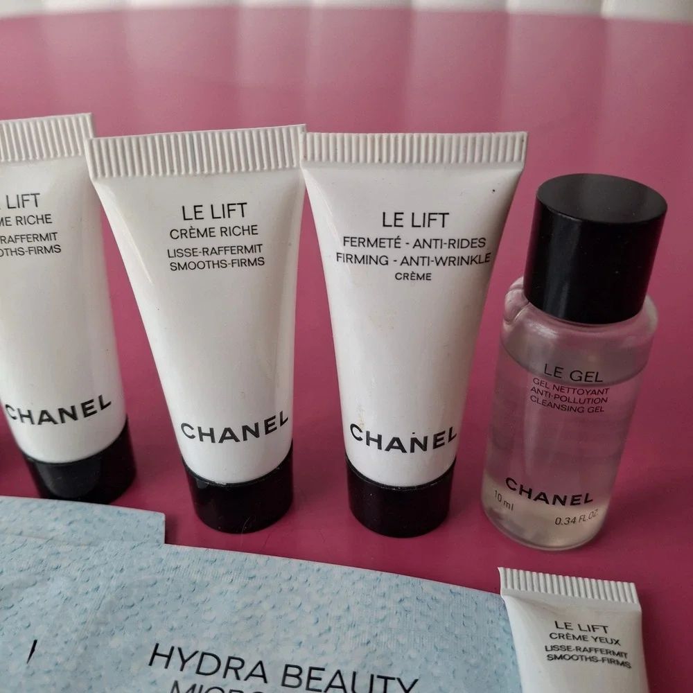 Chanel Skincare Lot Of 10 Crème Riche Le Lift Gel Hydra Beauty Samples Sizes